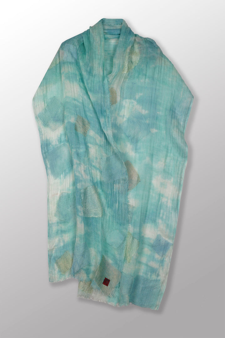 LINEN CLOUD TIE-DYE SCARF STANDARD - lc1801-tel -