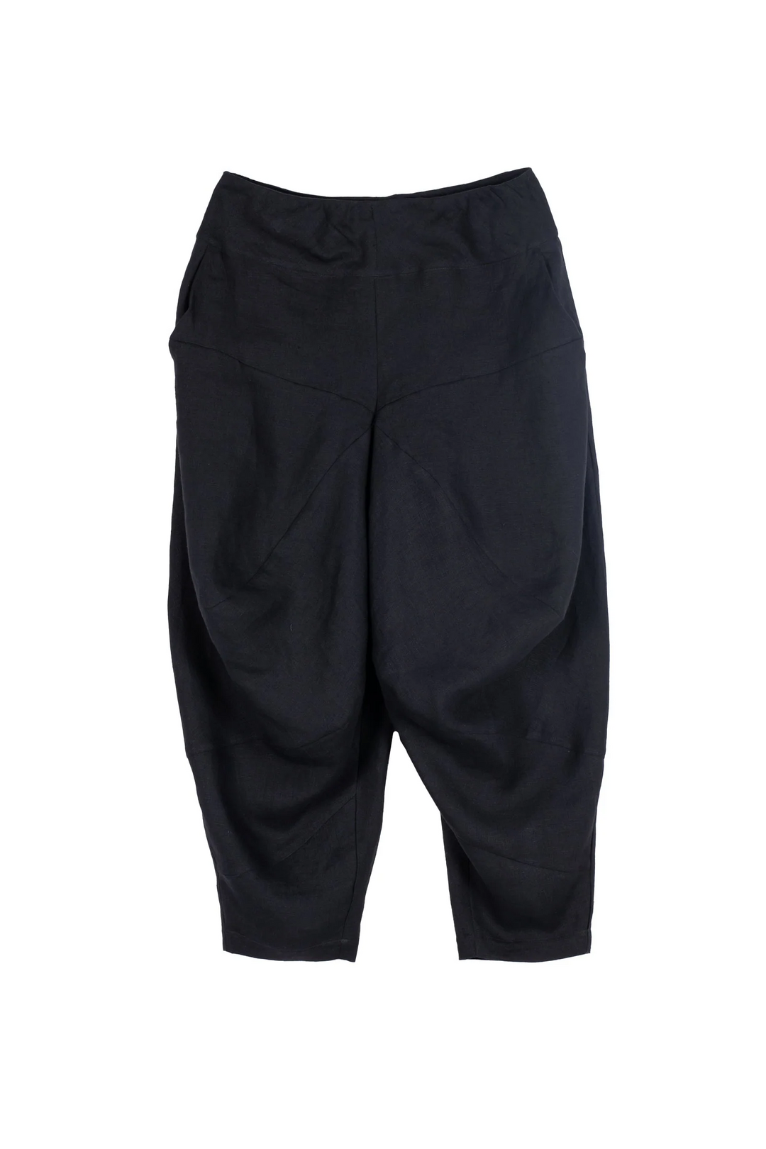 LINEN YAMAHA PANTS - ln1632-blk -