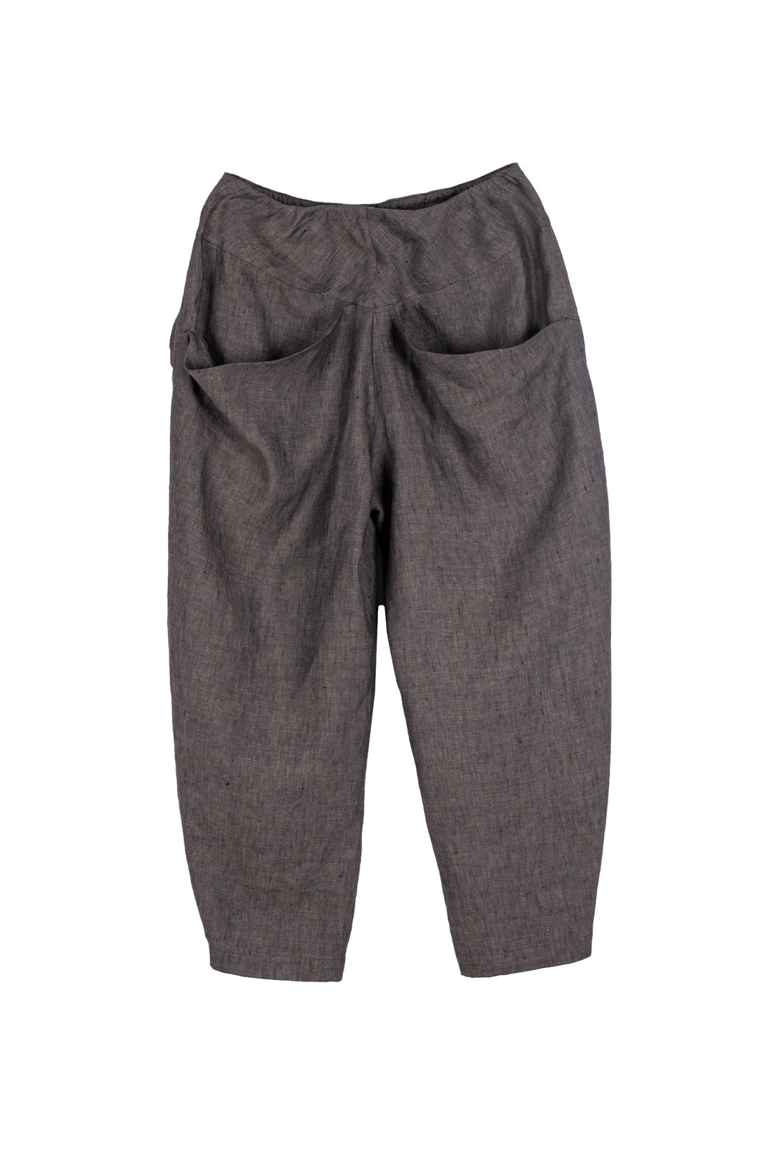 LINEN YAMAHA PANTS - ln1632-brn -