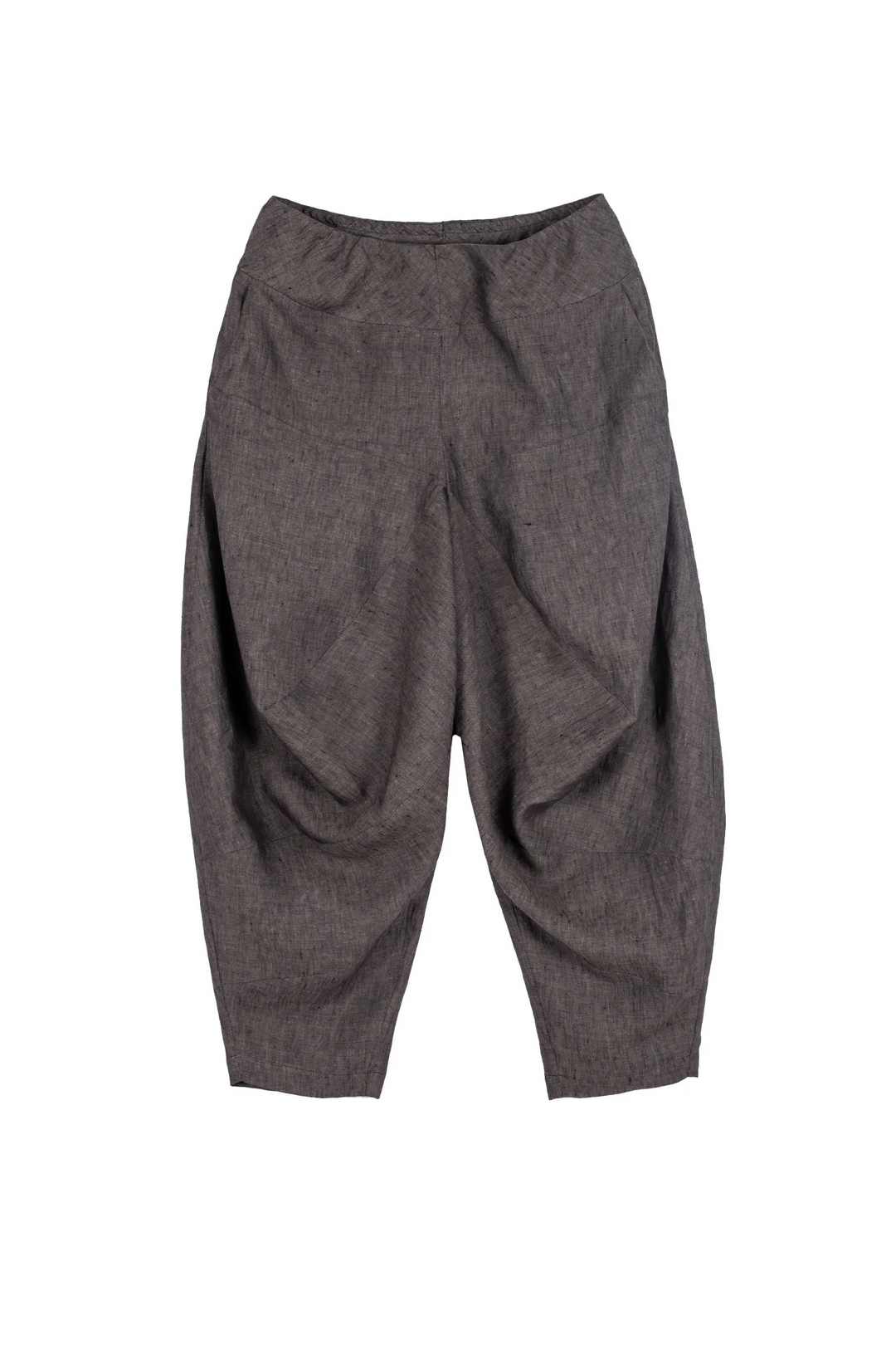 LINEN YAMAHA PANTS - ln1632-brn -