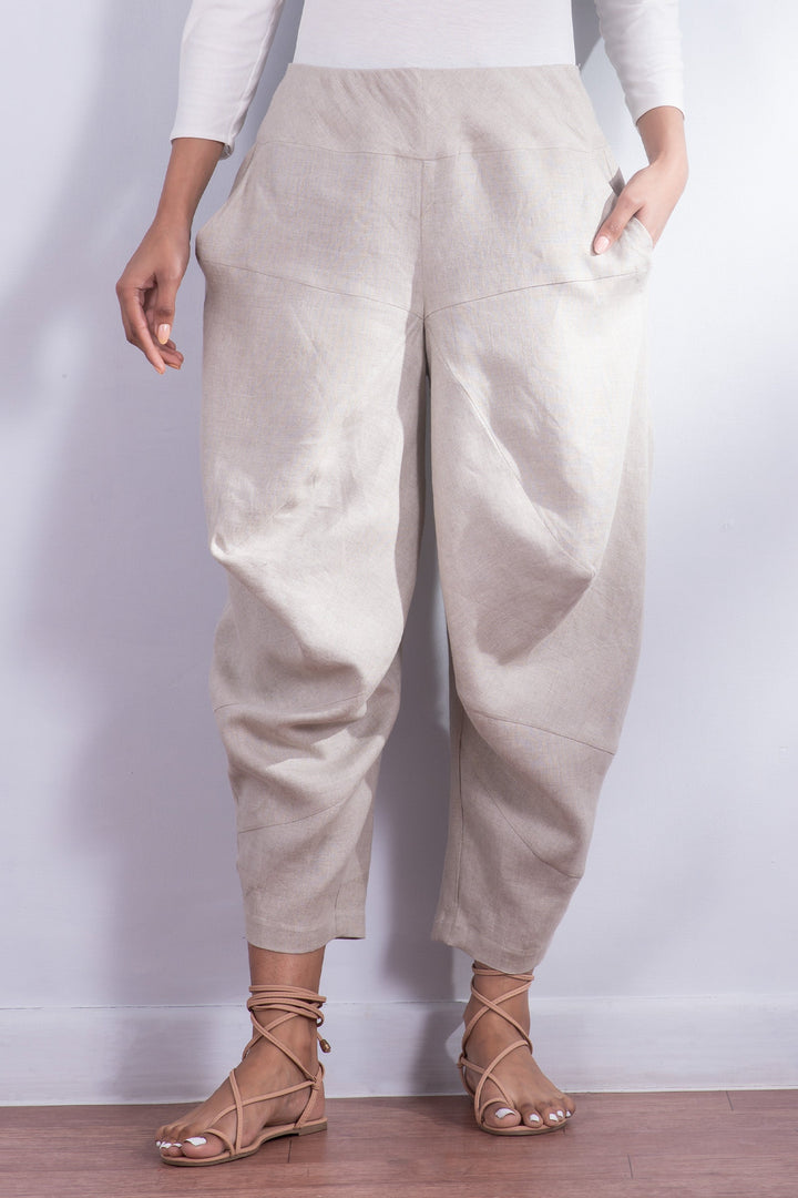 LINEN YAMAHA PANTS - ln1632-ntl -