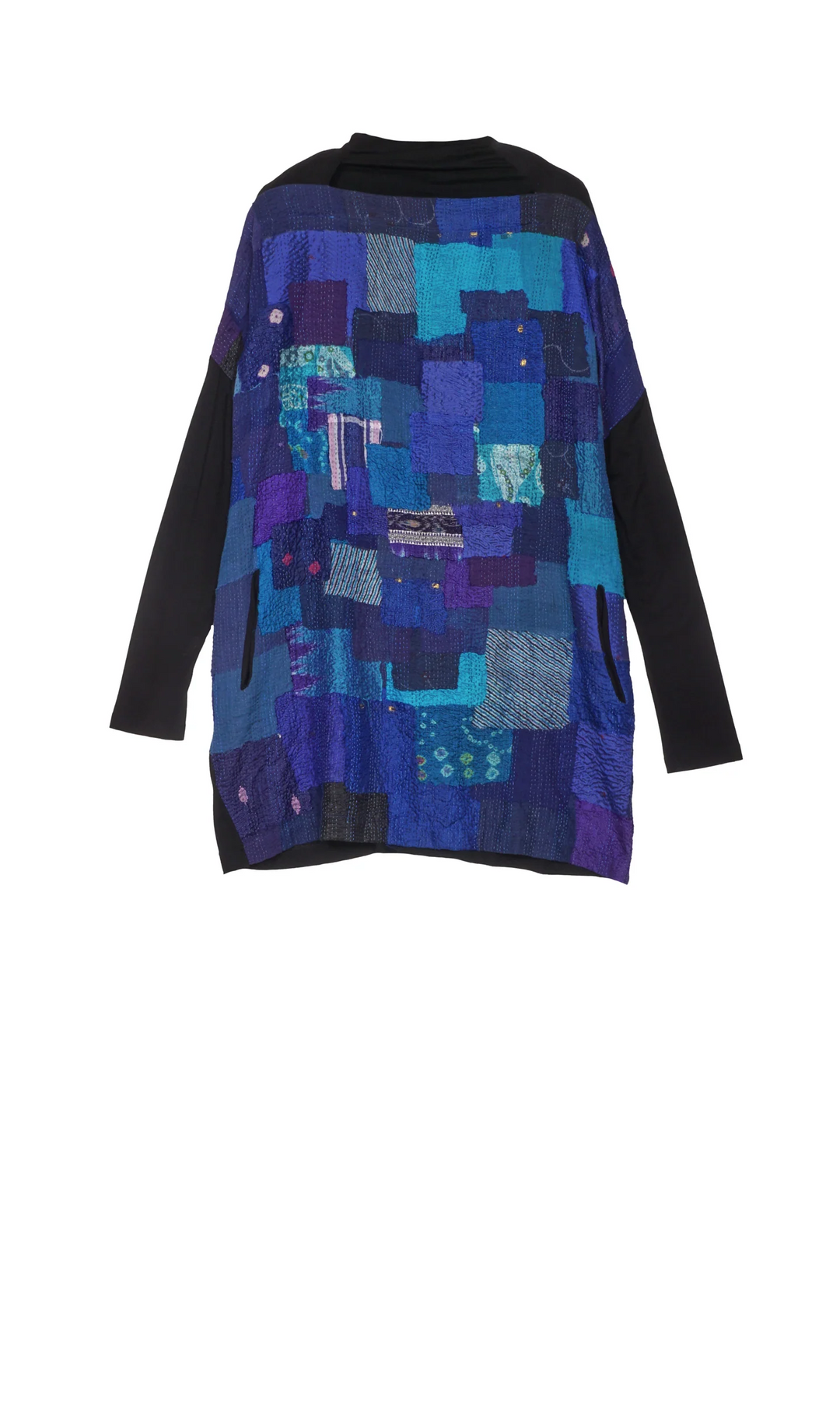 LOVE PATCH KANTHA TUNIC - lv2526-blu -