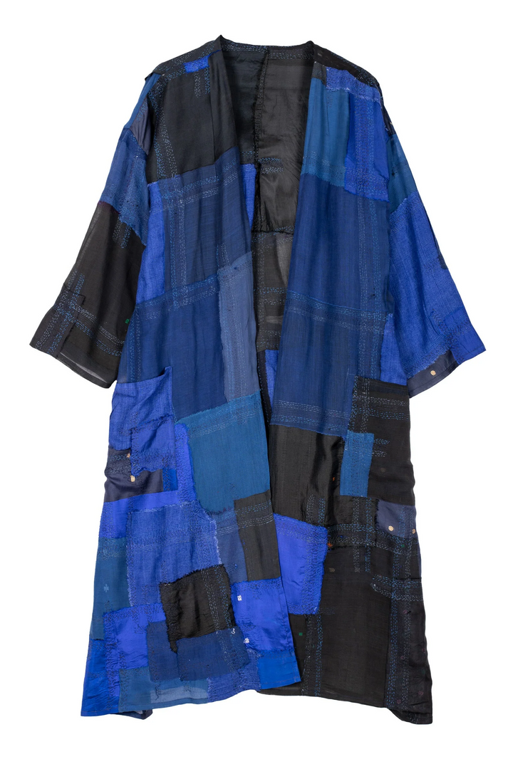 MOSAIC OMBRE KANTHA LONG DUSTER - mo1328-blu -