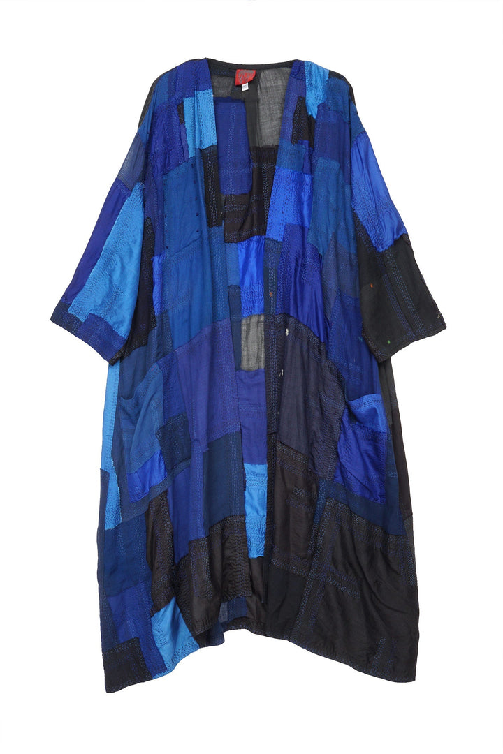 MOSAIC OMBRE KANTHA LONG DUSTER - mo1328-blu -