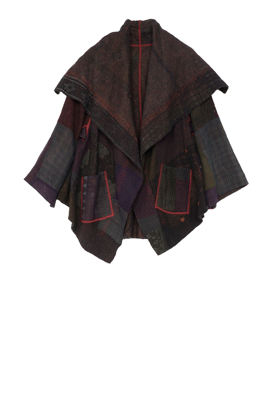 MUJI PATCH KANTHA CIRCULAR JKT - mp4008-blk -