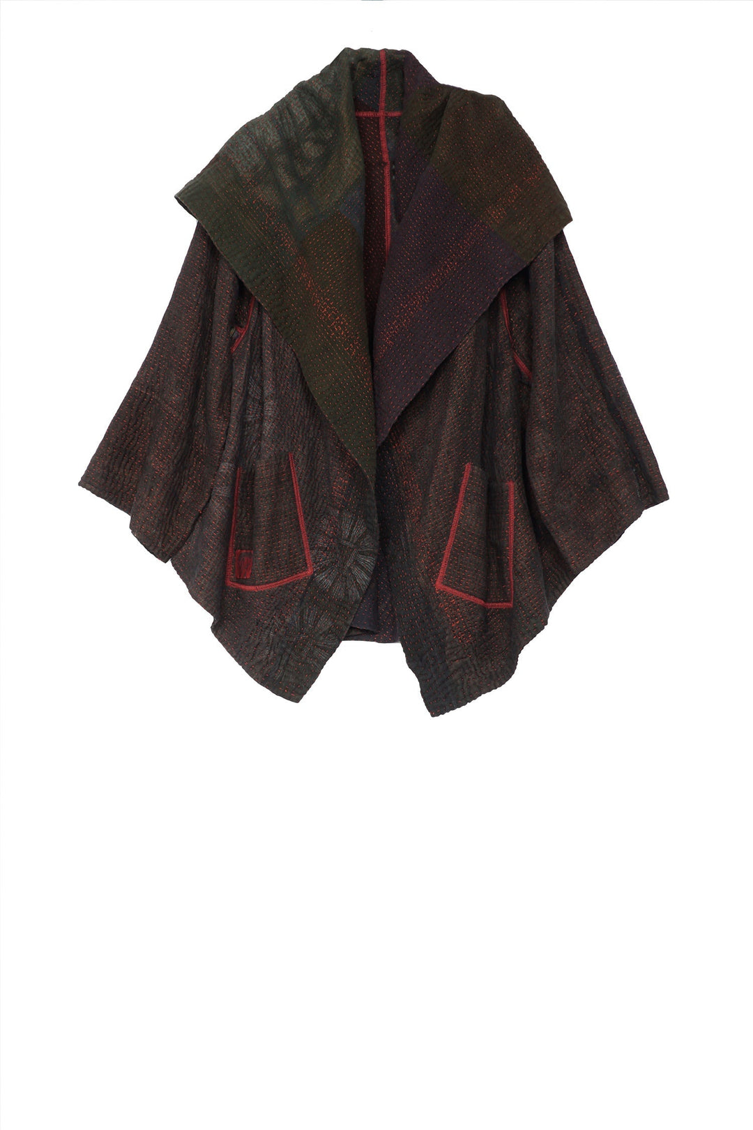 MUJI PATCH KANTHA CIRCULAR JKT - mp4008-blk -