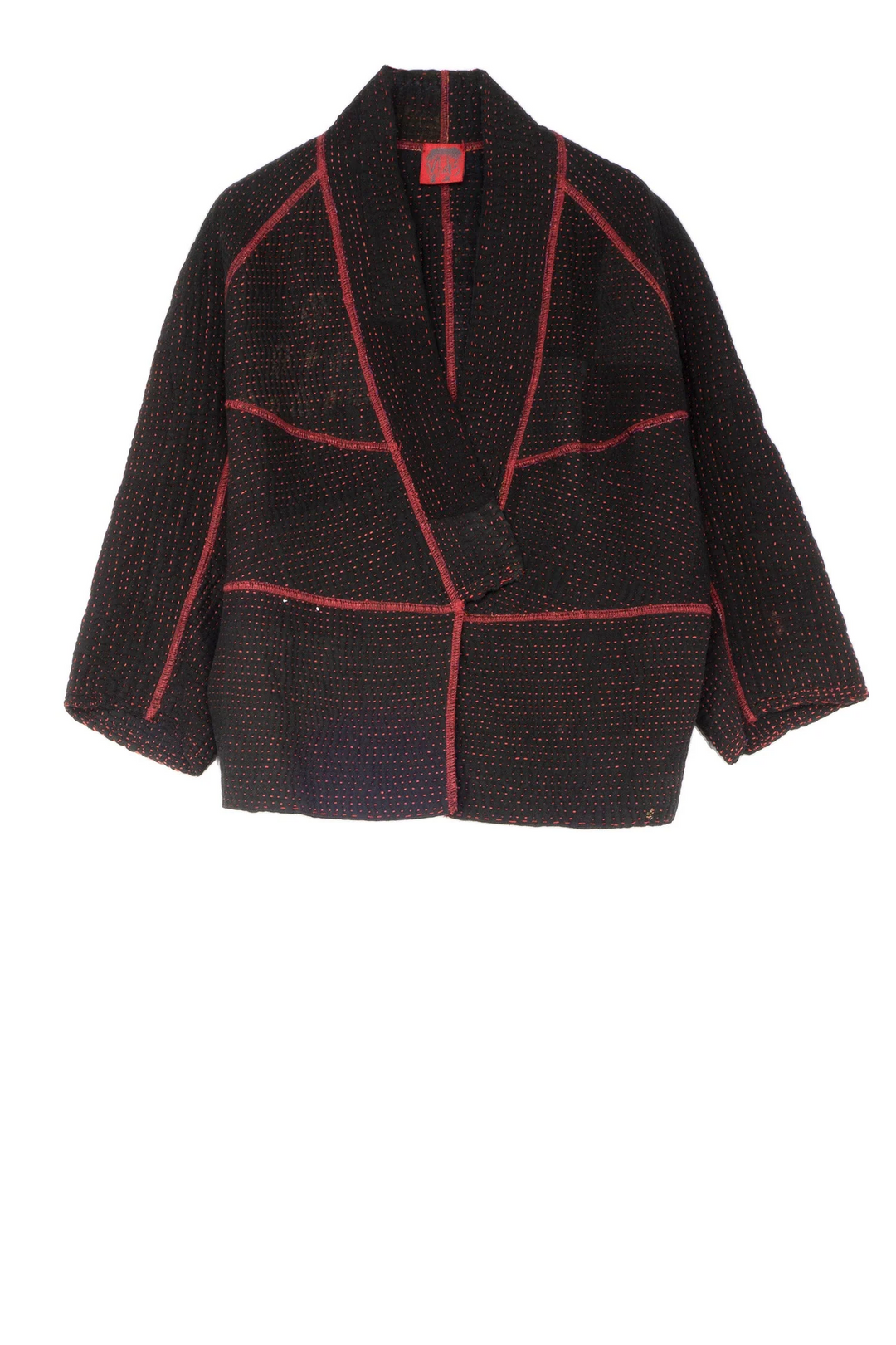MUJI PATCH KANTHA DOLMAN SHORT JKT - mp4015-blk -