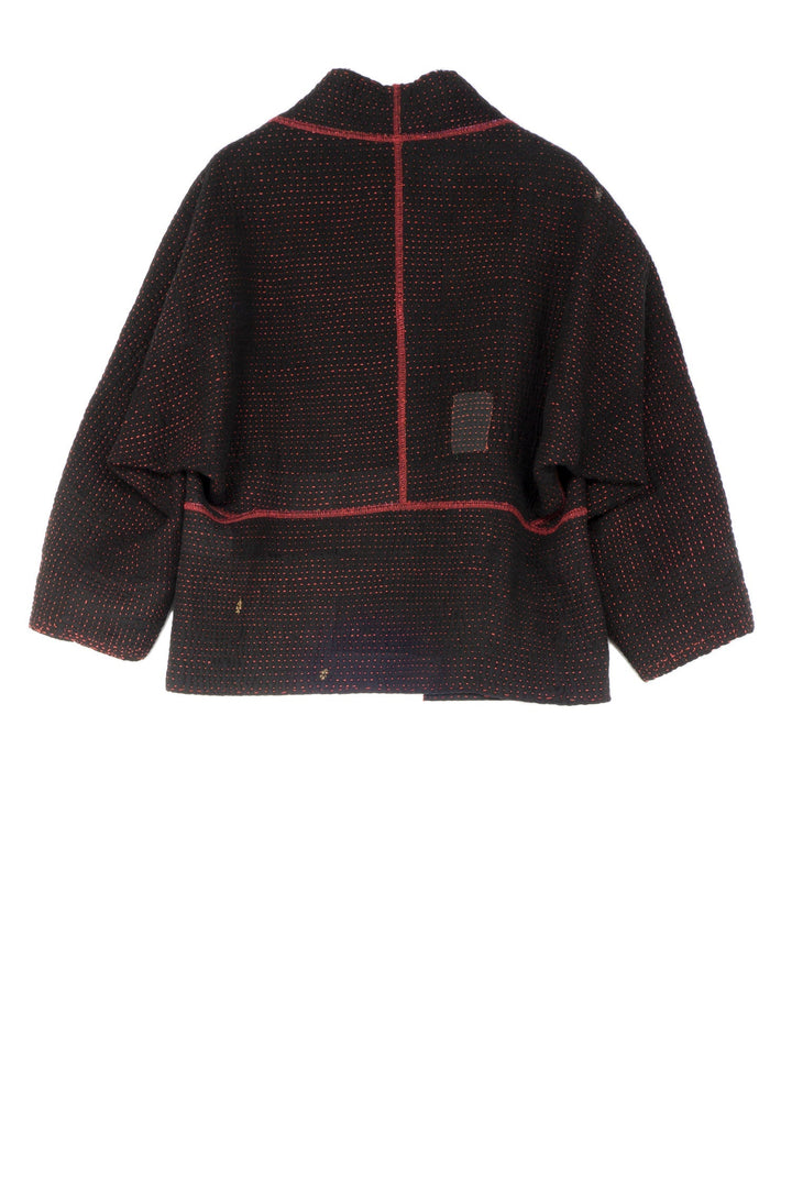 MUJI PATCH KANTHA DOLMAN SHORT JKT - mp4015-blk -