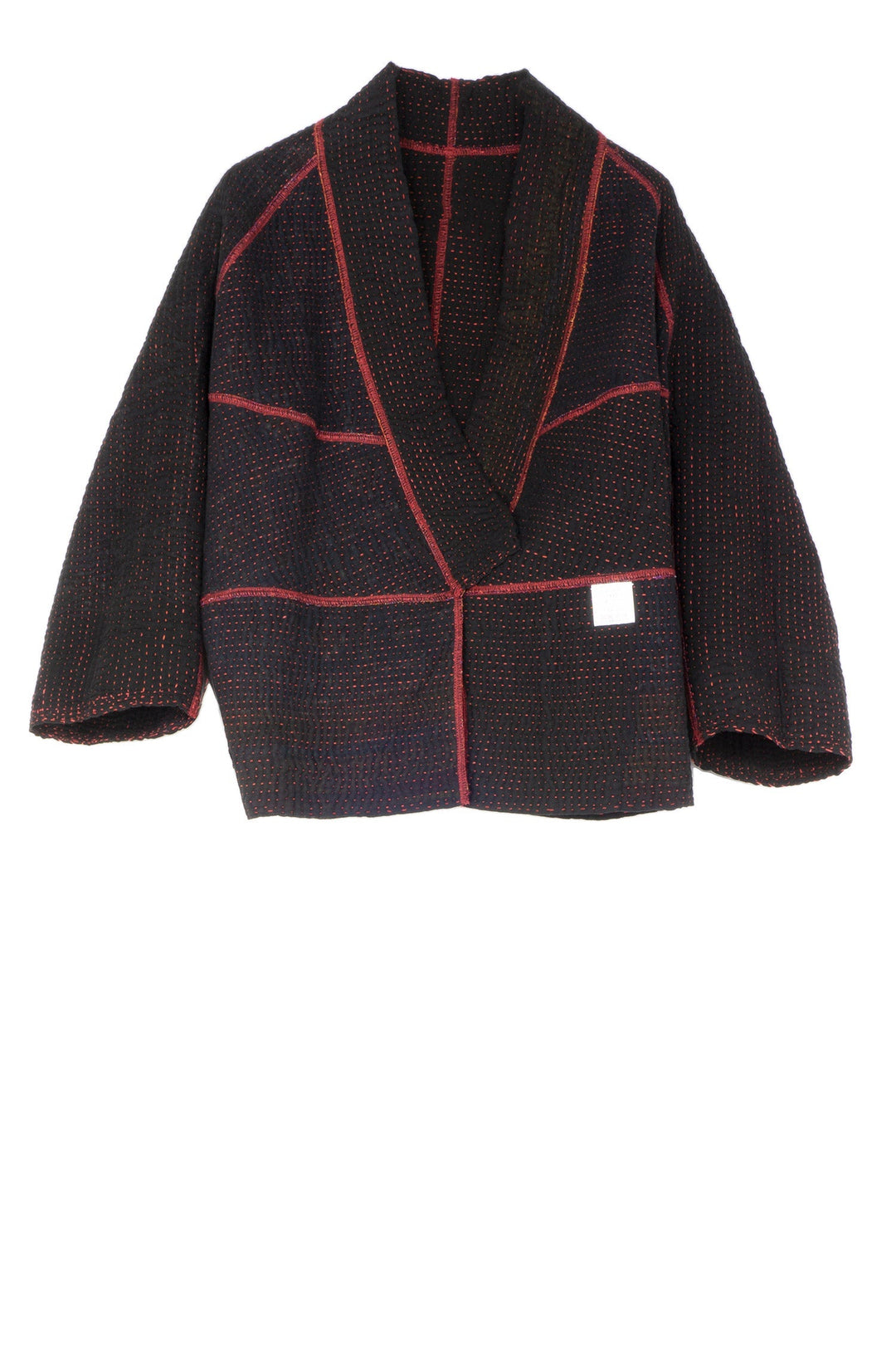 MUJI PATCH KANTHA DOLMAN SHORT JKT - mp4015-blk -