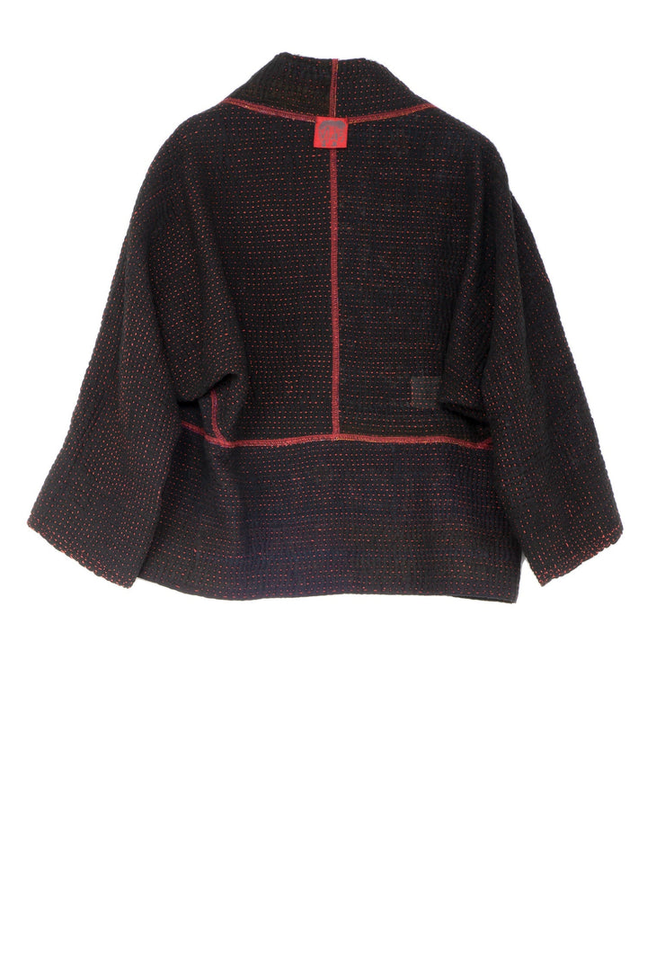 MUJI PATCH KANTHA DOLMAN SHORT JKT - mp4015-blk -