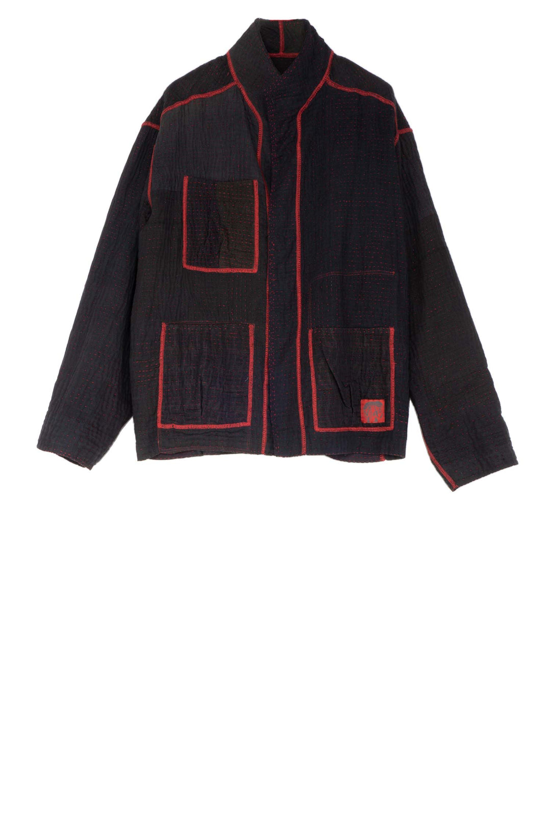 MUJI PATCH KANTHA MEN'S BLOUSON - mp4040-blk -