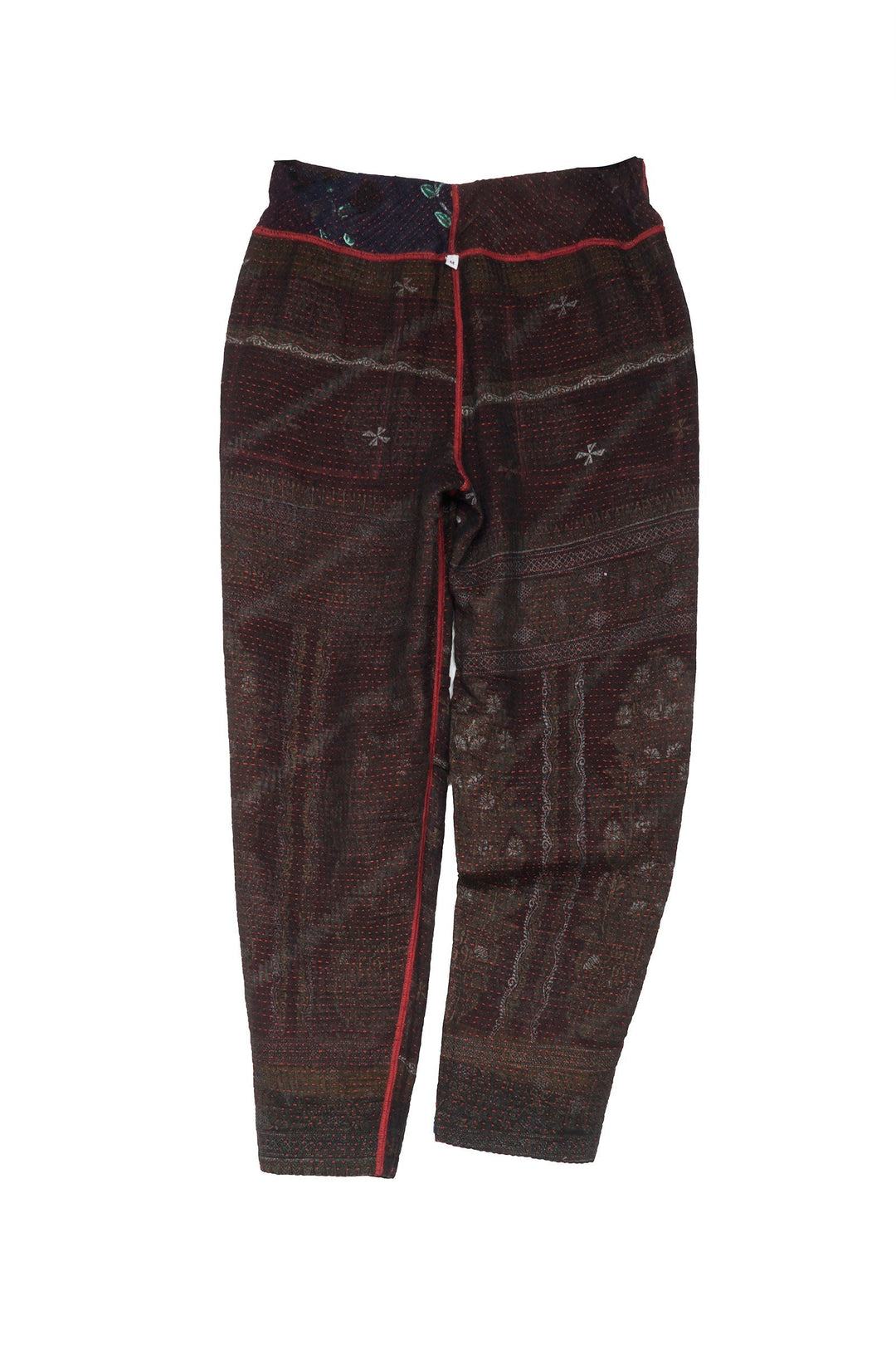 MUJI PATCH KANTHA SLANT POCKET PANTS - mp4612-blk -