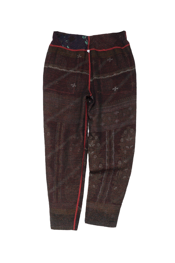 MUJI PATCH KANTHA SLANT POCKET PANTS - mp4612-blk -