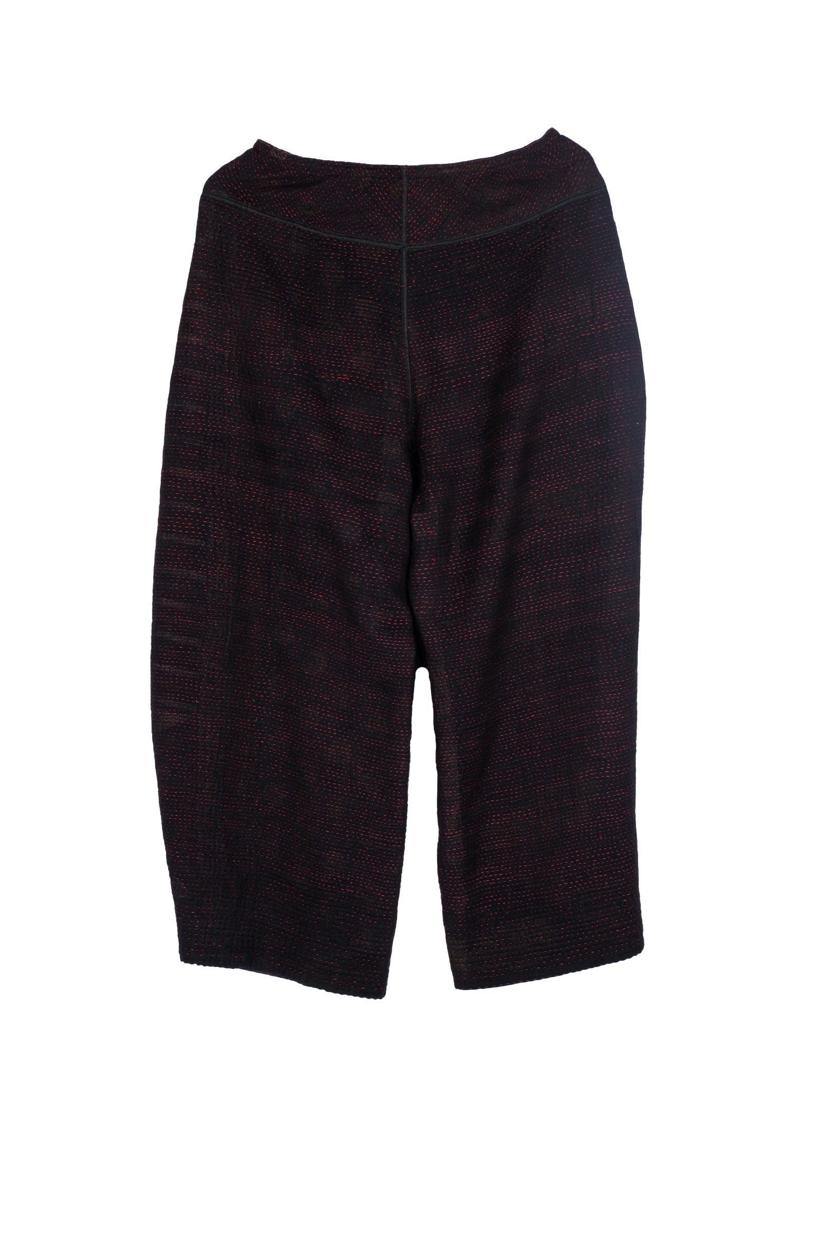 MUJI PATCH KANTHA LANTERN PANTS - mp4634-blk - – Mieko Mintz