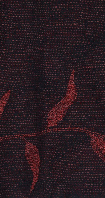 NIGHT BAMBOO SILK COTTON KANTHA A-LINE VEST - nb2203-red -