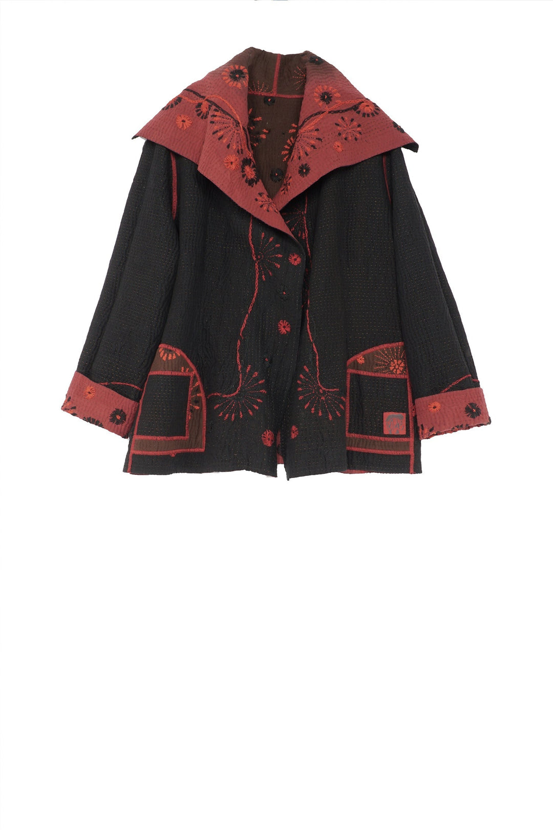 OMBRE SUN RALLI FIREWORKS KANTHA FITTED JKT - of4001-red -