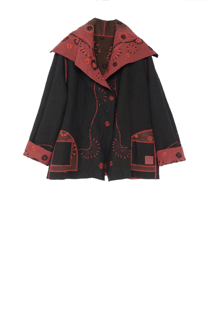 OMBRE SUN RALLI FIREWORKS KANTHA FITTED JKT - of4001-red -