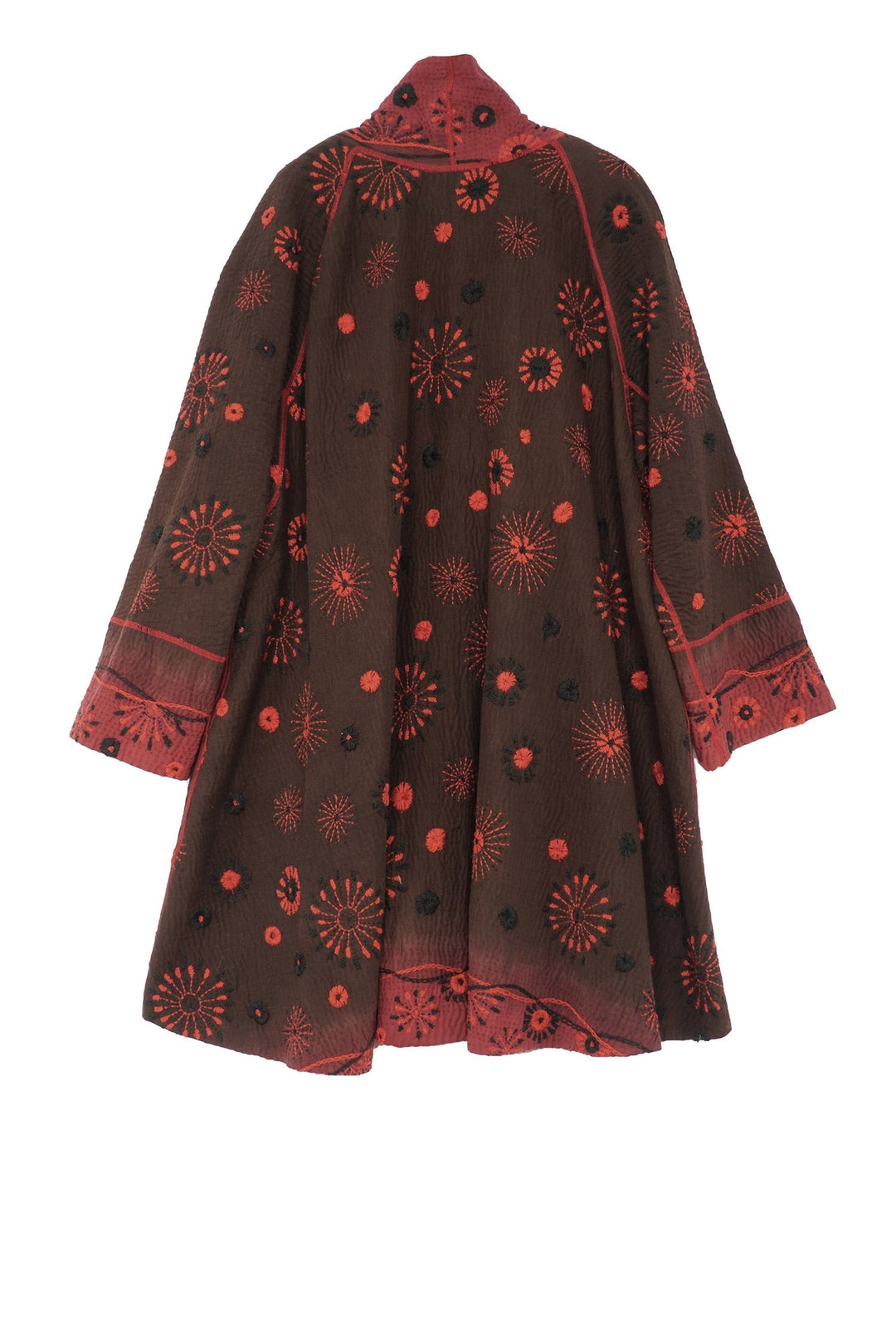 OMBRE SUN RALLI FIREWORKS KANTHA KIMONO LONG JKT - of4005-red -