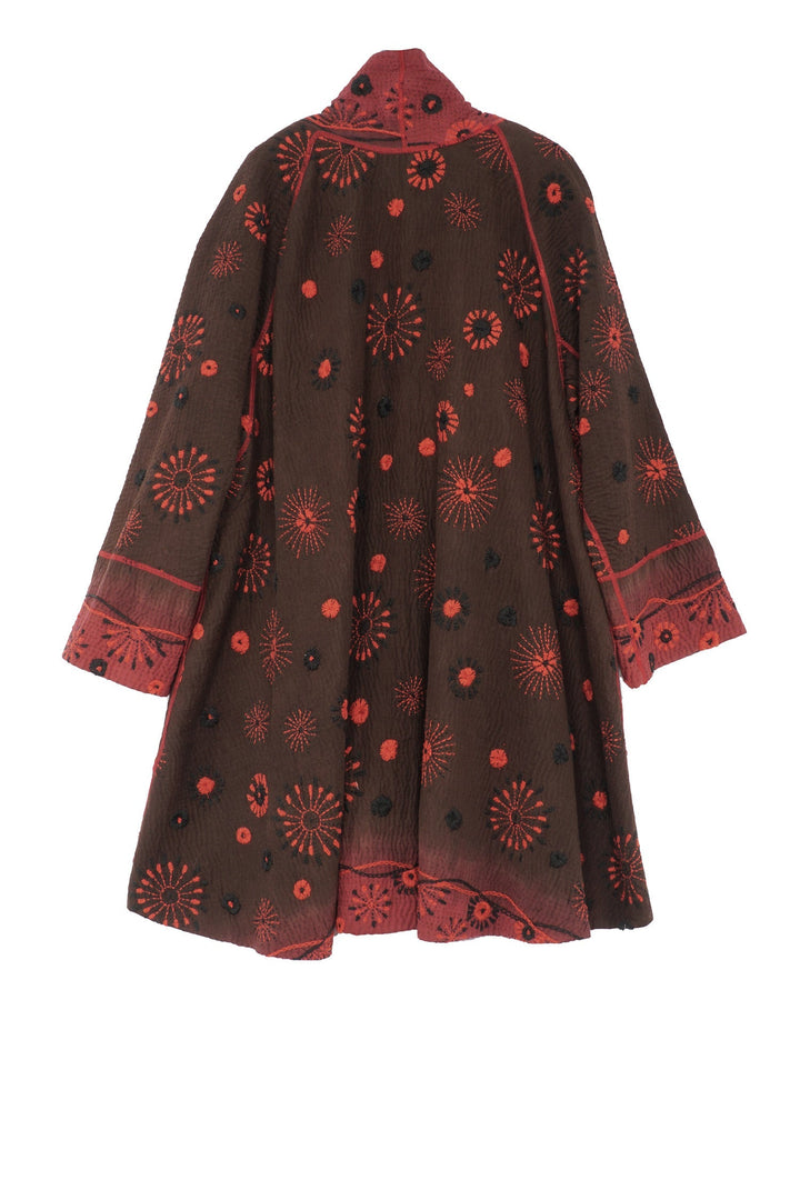 OMBRE SUN RALLI FIREWORKS KANTHA KIMONO LONG JKT - of4005-red -