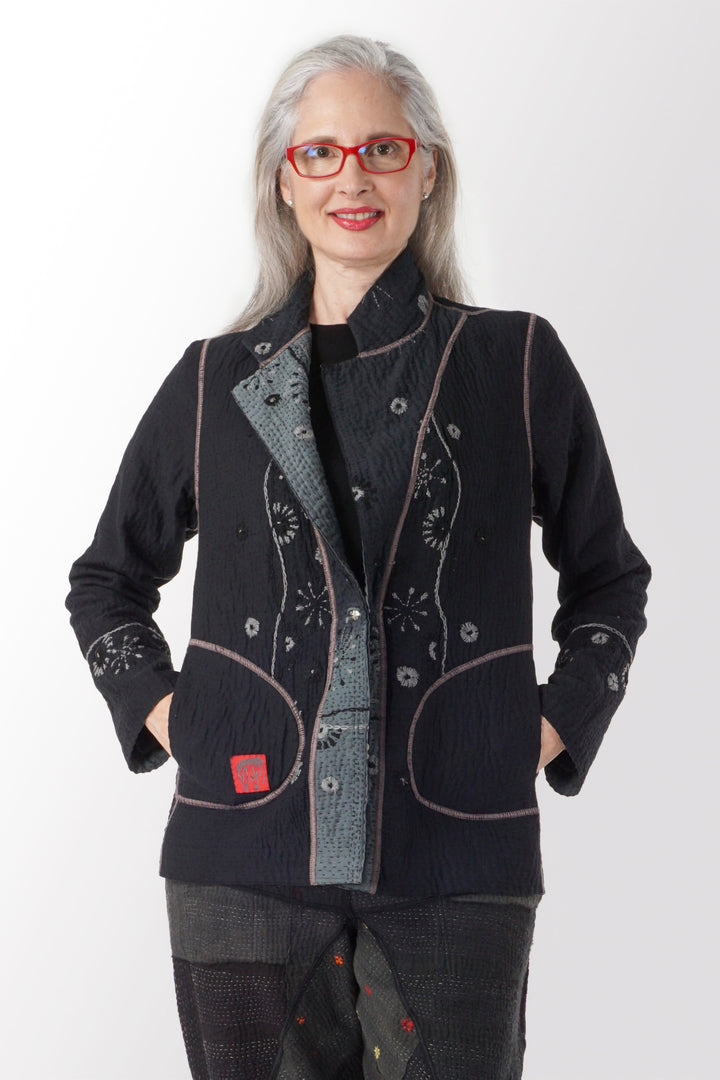 OMBRE SUN RALLI FIREWORKS KANTHA SIMPLE JACKET - of4022-gry -