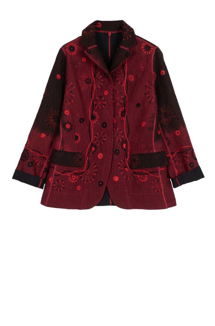 OMBRE SUN RALLI FIREWORKS KANTHA BASIC JACKET - of4052-red -