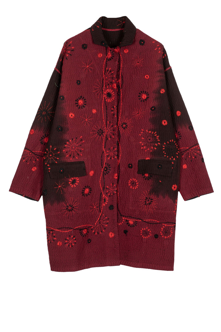 OMBRE SUN RALLI FIREWORKS KANTHA LONG LINE JACKET - of4059-red -