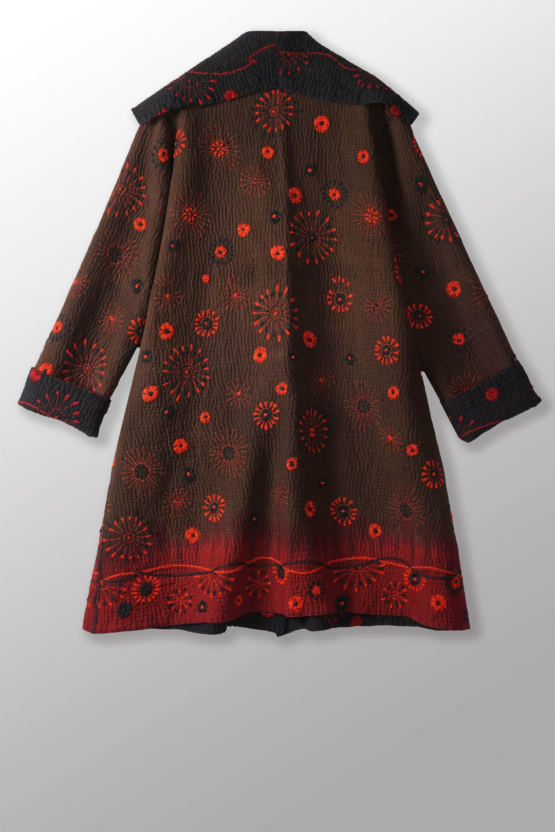 OMBRE SUN RALLI FIREWORKS KANTHA POCKET MEDIUM COAT - of4316-red -