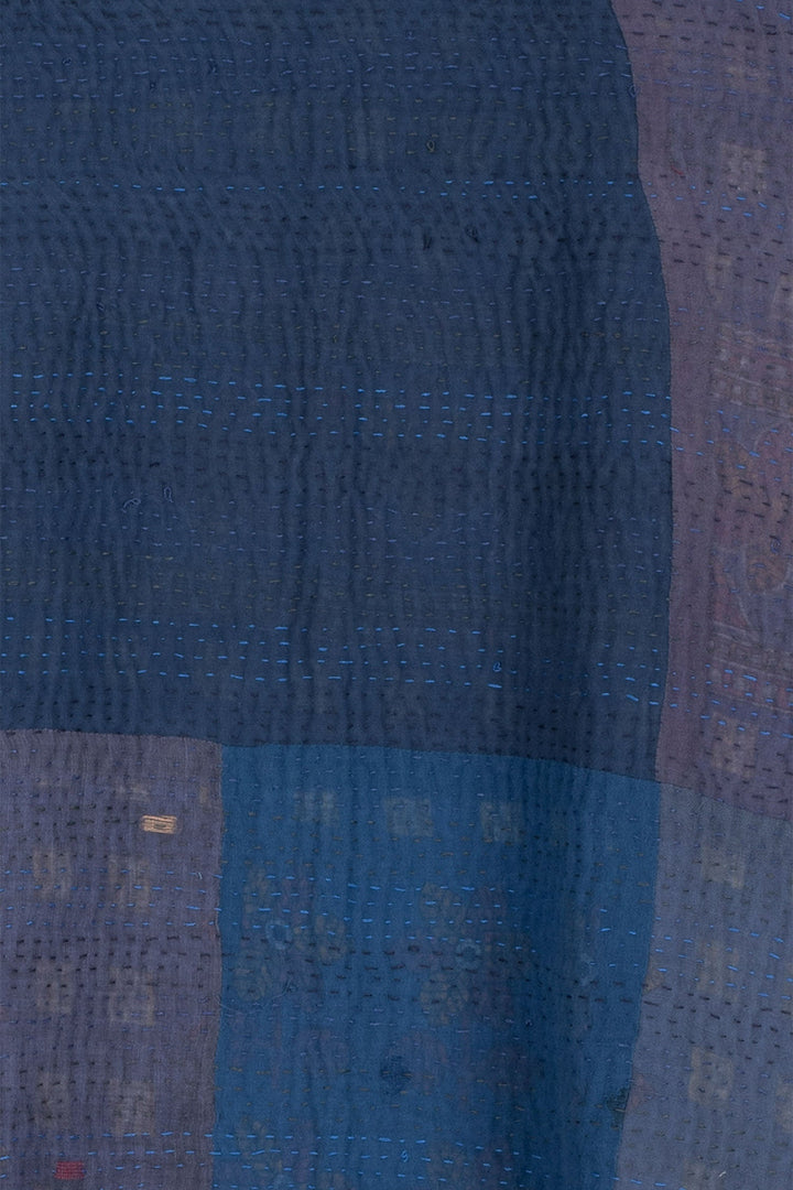 OMBRE PATCHED KANTHA A-LINE DUSTER - op4311-blu -