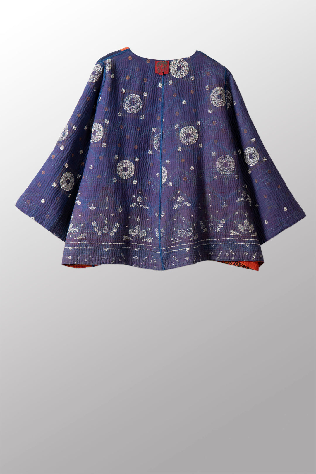 COTTON OVER DYE KANTHA BELL SHAPE JKT - ov4048-corg007a -