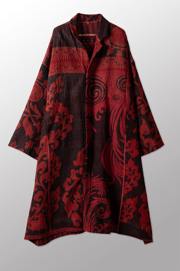 VINTAGE COTTON KANTHA NEW OVERSIZED COAT - ov4342-cred004a -
