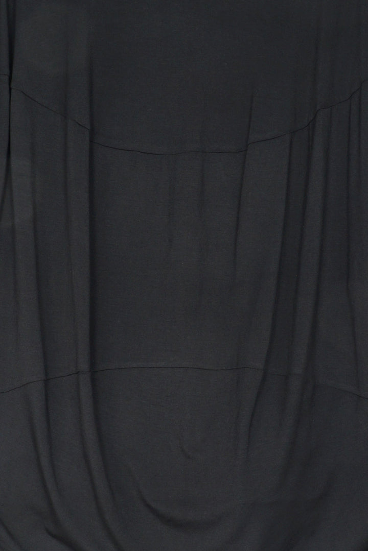 PATCH & CIRCLE PRINT KANTHA AND KNIT LONG JKT - pc2028-blk -