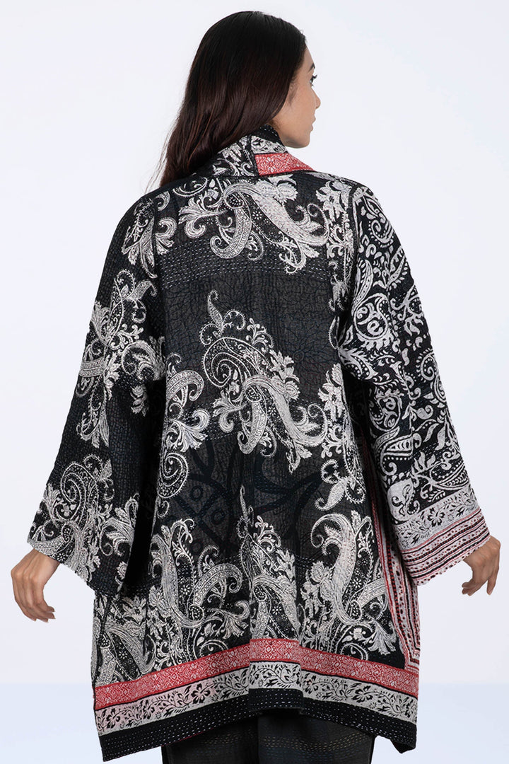 PAISLEY & PATCH KANTHA A-LINE JKT - py4003-blk -