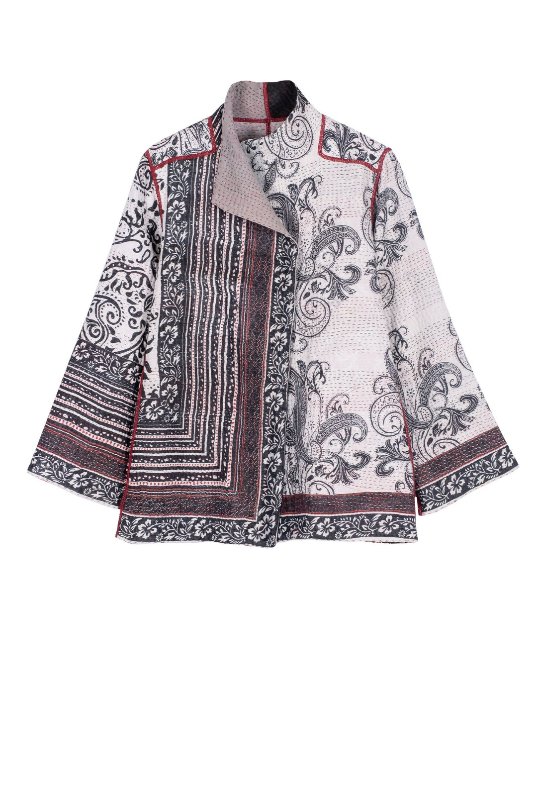 PAISLEY & PATCH KANTHA SHORT JKT - py4007-wht -