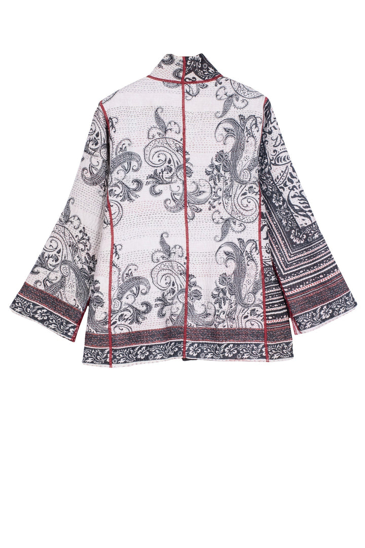 PAISLEY & PATCH KANTHA SHORT JKT - py4007-wht -