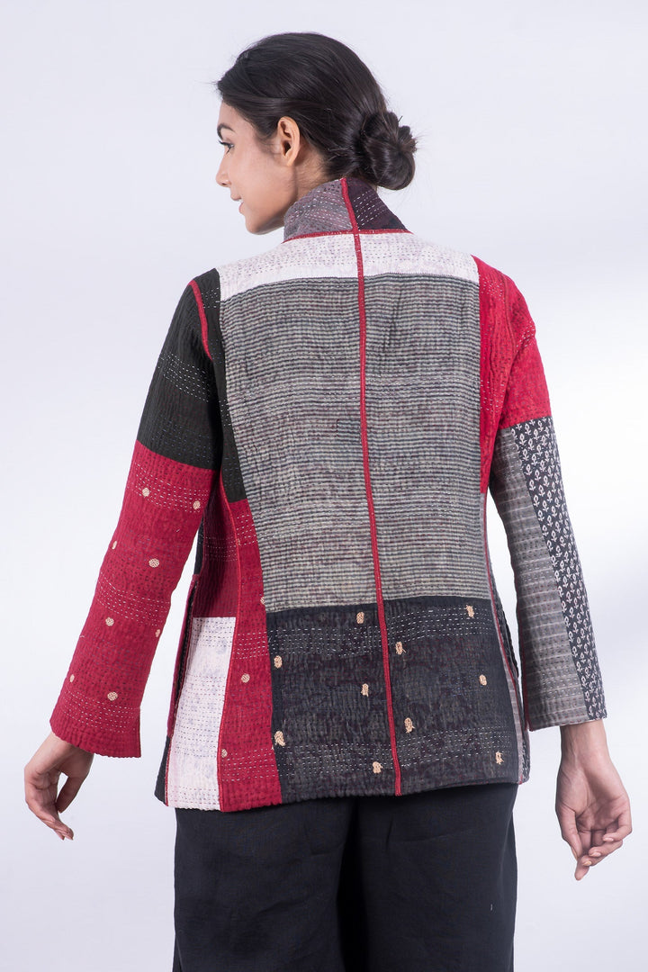 PAISLEY & PATCH KANTHA SHORT JKT - py4007-wht -
