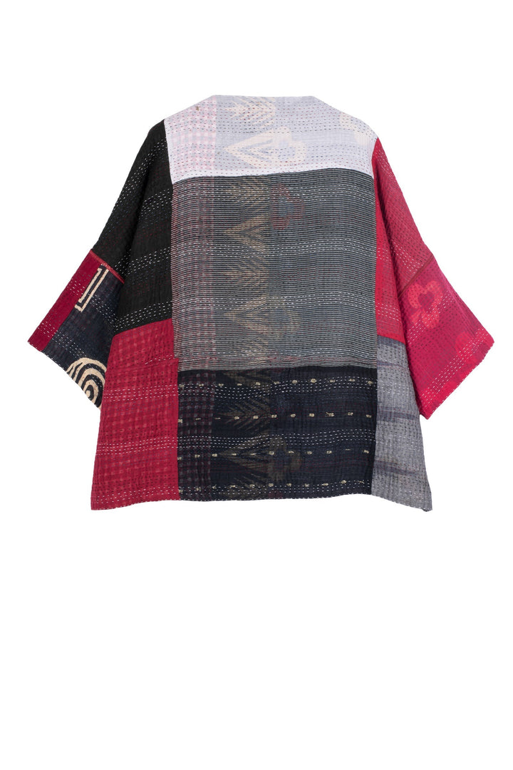 PAISLEY & PATCH KANTHA STRAIGHT NECK JKT - py4058-wht -
