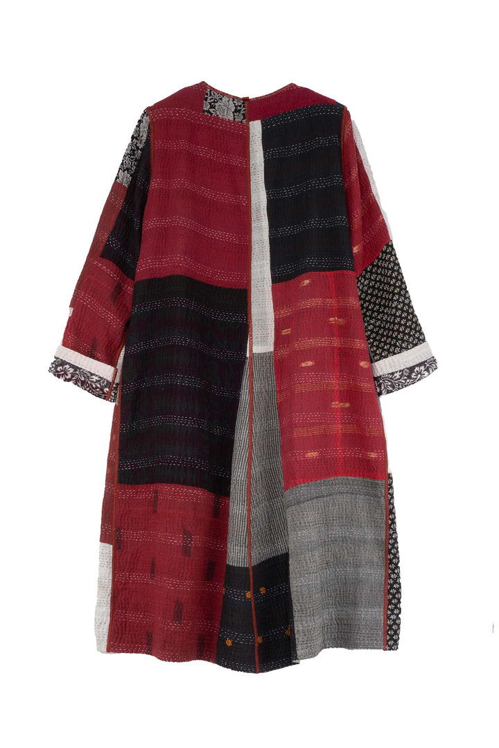 PAISLEY & PATCH KANTHA CREW NECK COAT - py4313-wht -
