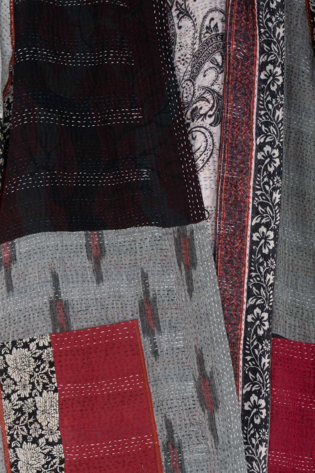 PAISLEY & PATCH KANTHA CREW NECK COAT - py4313-wht -