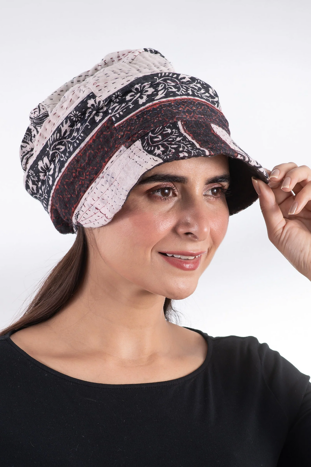 PAISLEY & PATCH KANTHA HALF BRIM HAT HALF BRIM HAT - py4881-wht -