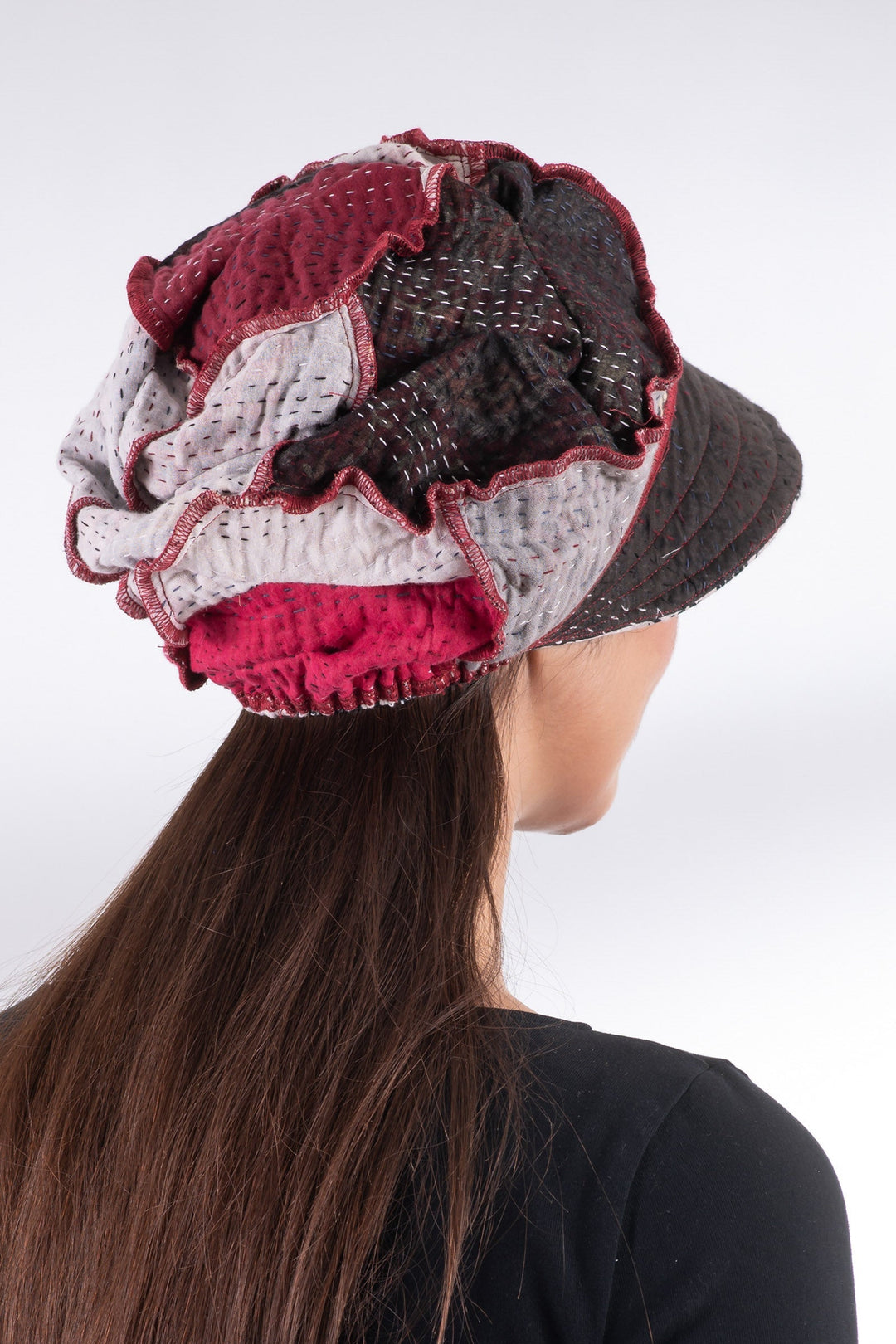 PAISLEY & PATCH KANTHA HALF BRIM HAT HALF BRIM HAT - py4881-wht -