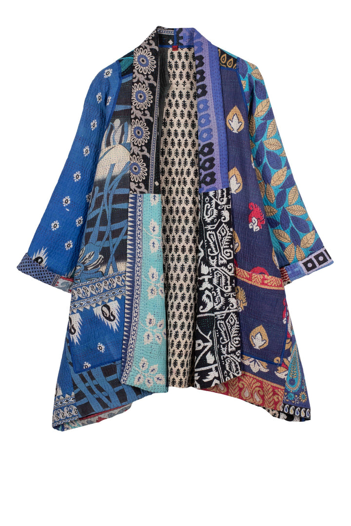 PUZZLE KANTHA A-LINE JKT - pz4003-blu -