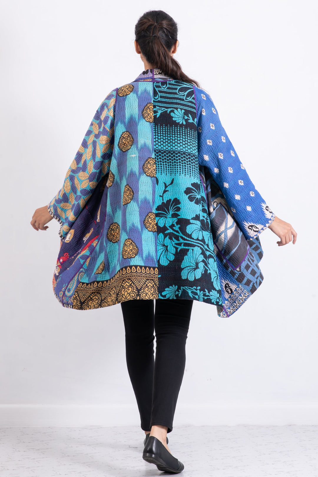 PUZZLE KANTHA A-LINE JKT - pz4003-blu -