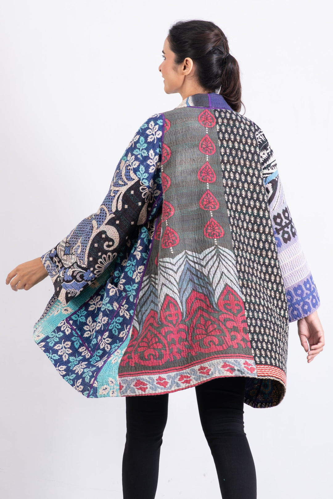 PUZZLE KANTHA A-LINE JKT - pz4003-blu -