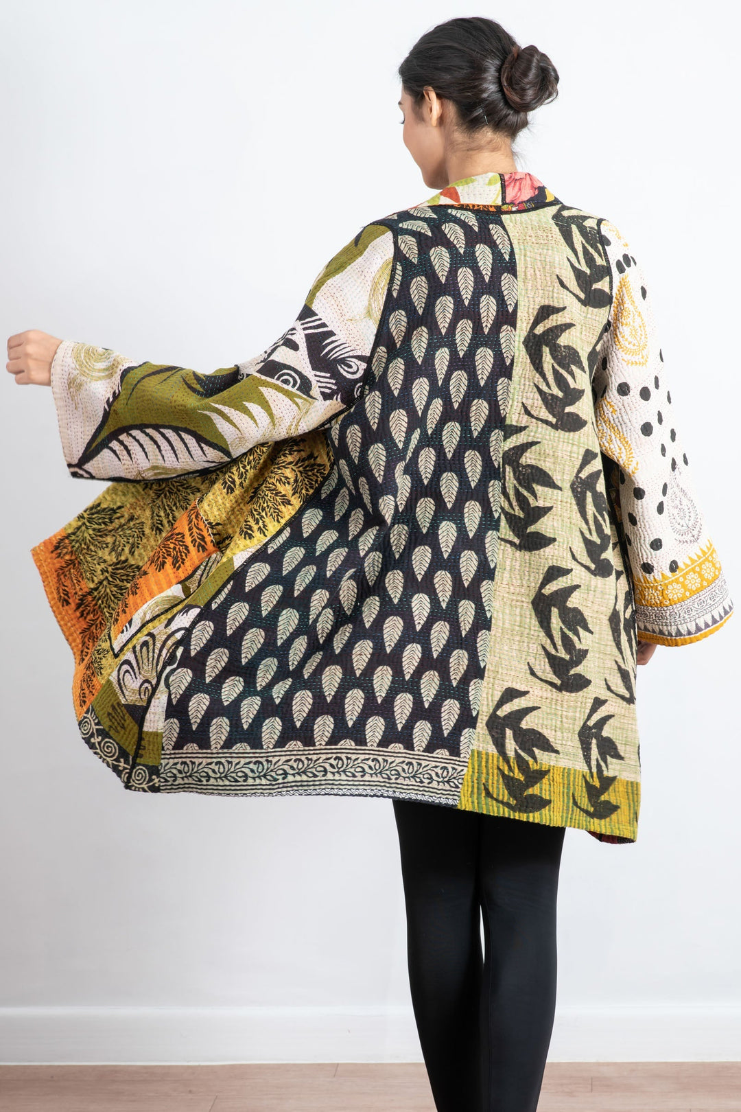 PUZZLE KANTHA A-LINE JKT - pz4003-grn -