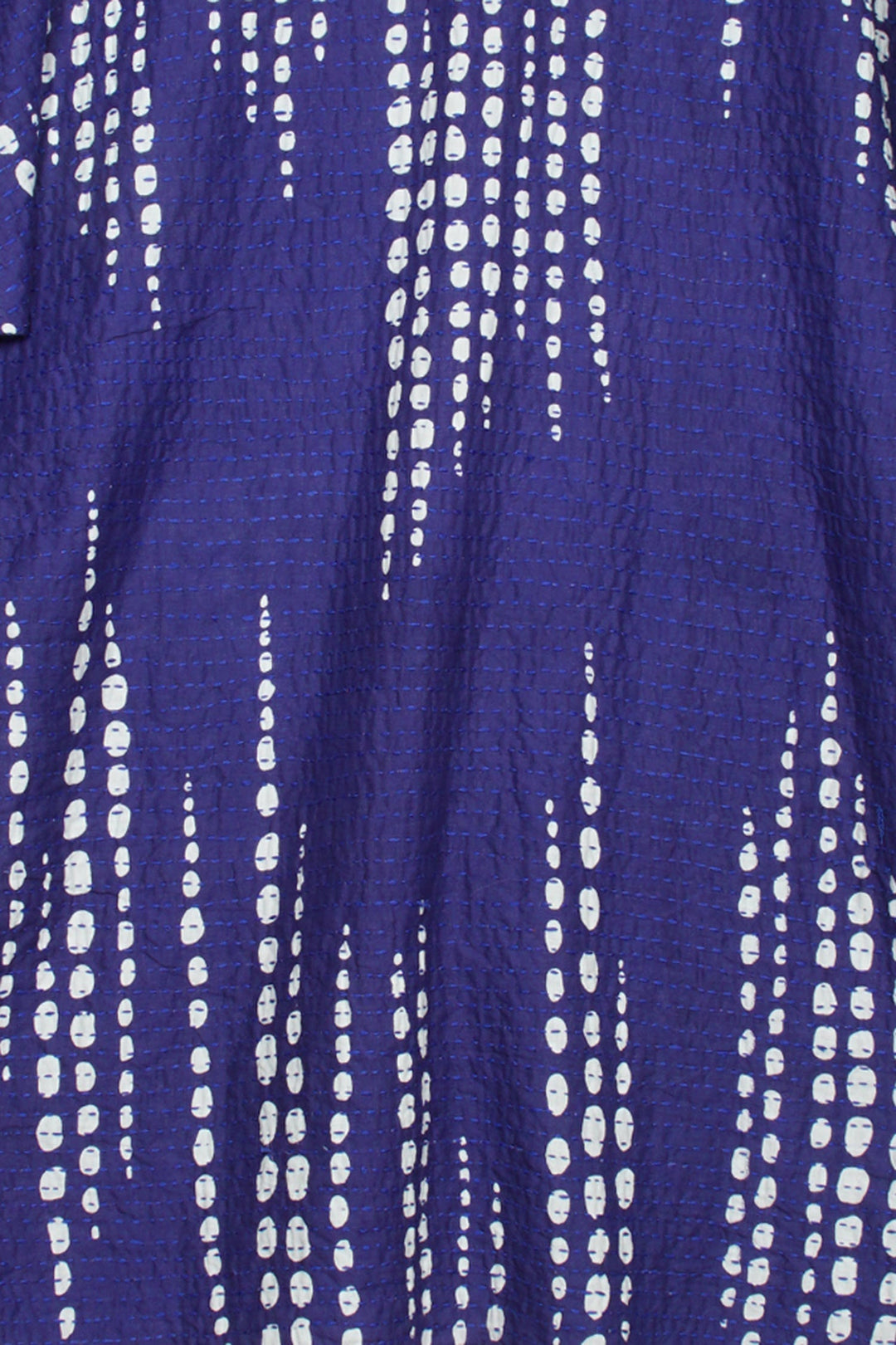 SHIBORI DROP BBK KANTHA DOLMAN SLV. DRESS - sd2410-blu -