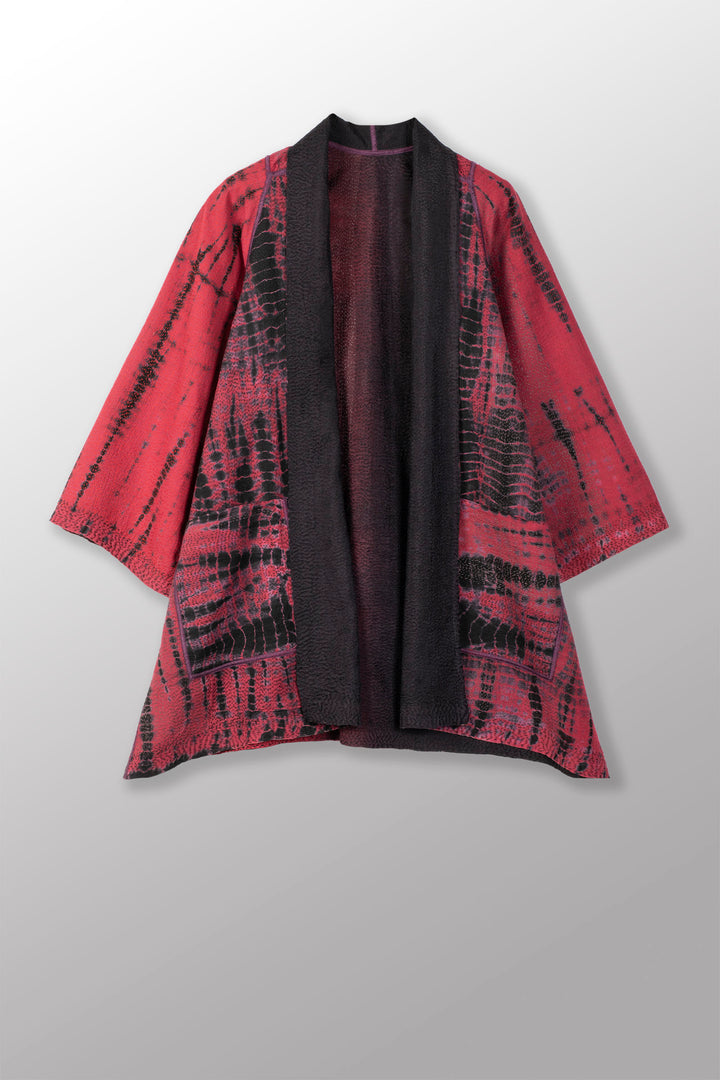 SERPENT PRINT KANTHA A-LINE JKT - sp2003-red -