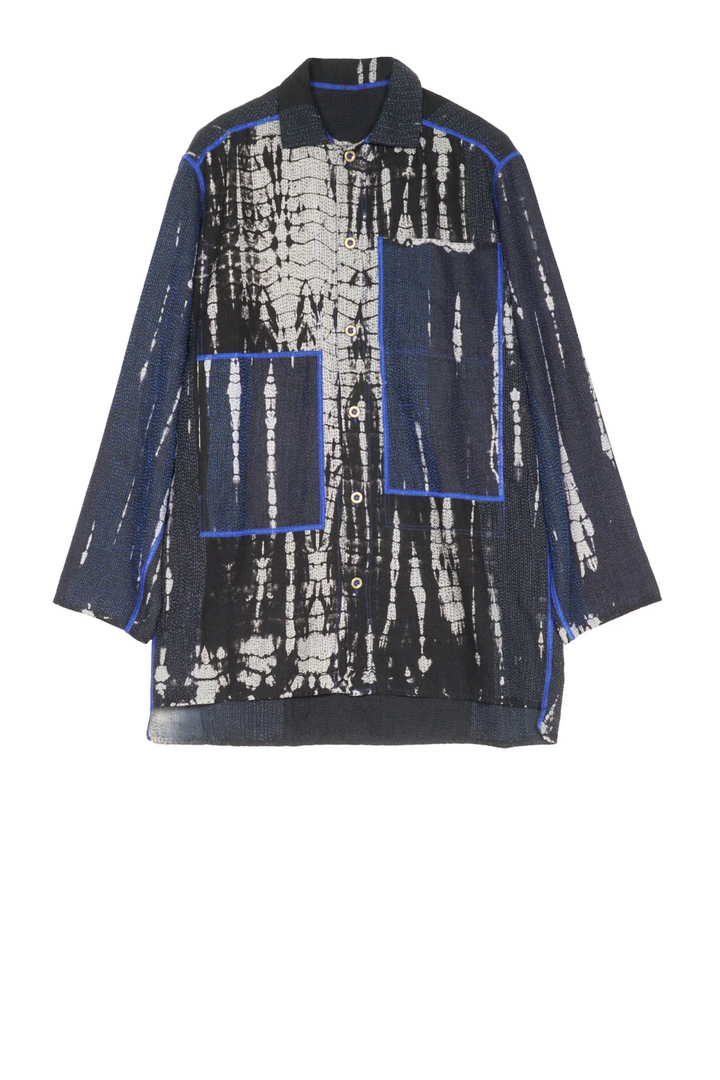 SERPENT PRINT KANTHA SHIRT JKT - sp2023-blk -