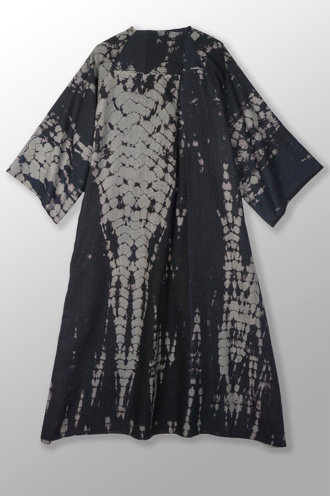 SERPENT PRINT KANTHA KIMONO MAXI - sp2318-blk -