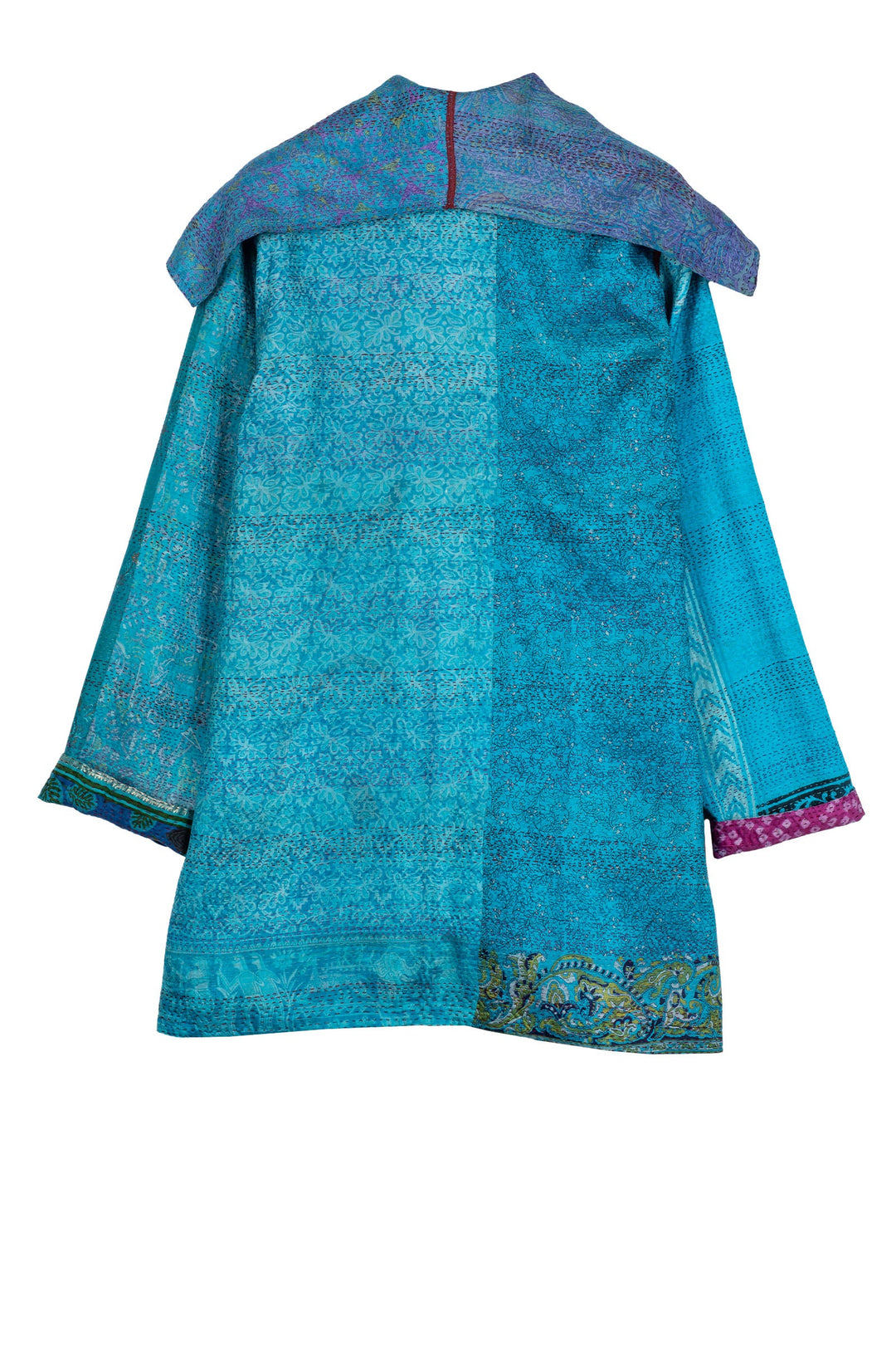 VINTAGE SILK KANTHA POCKET JKT - sv2002-0056a -