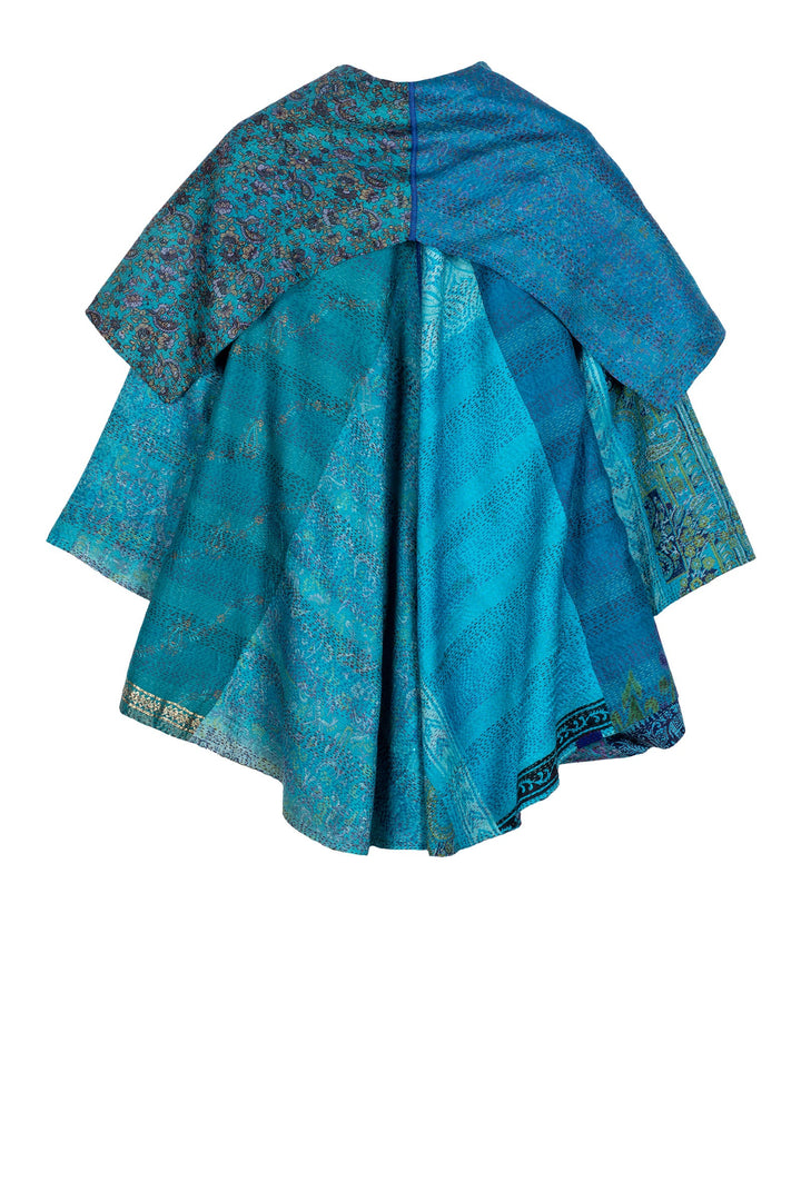 VINTAGE SILK KANTHA CIRCULAR LONG JKT - sv2009-0012a -